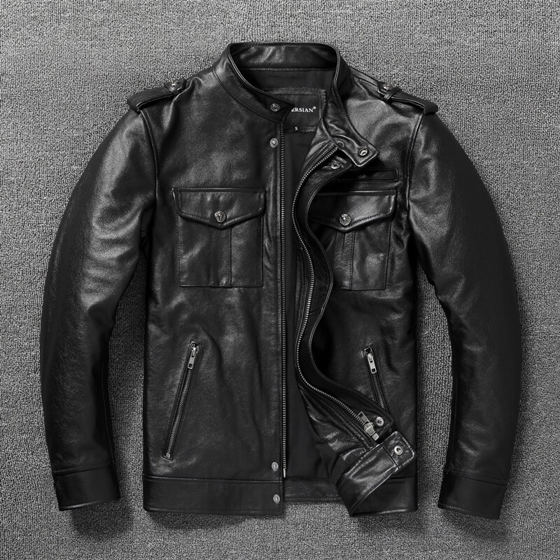 Riding Jacket Leather - Chaquetas de cuero genuino para hombre,