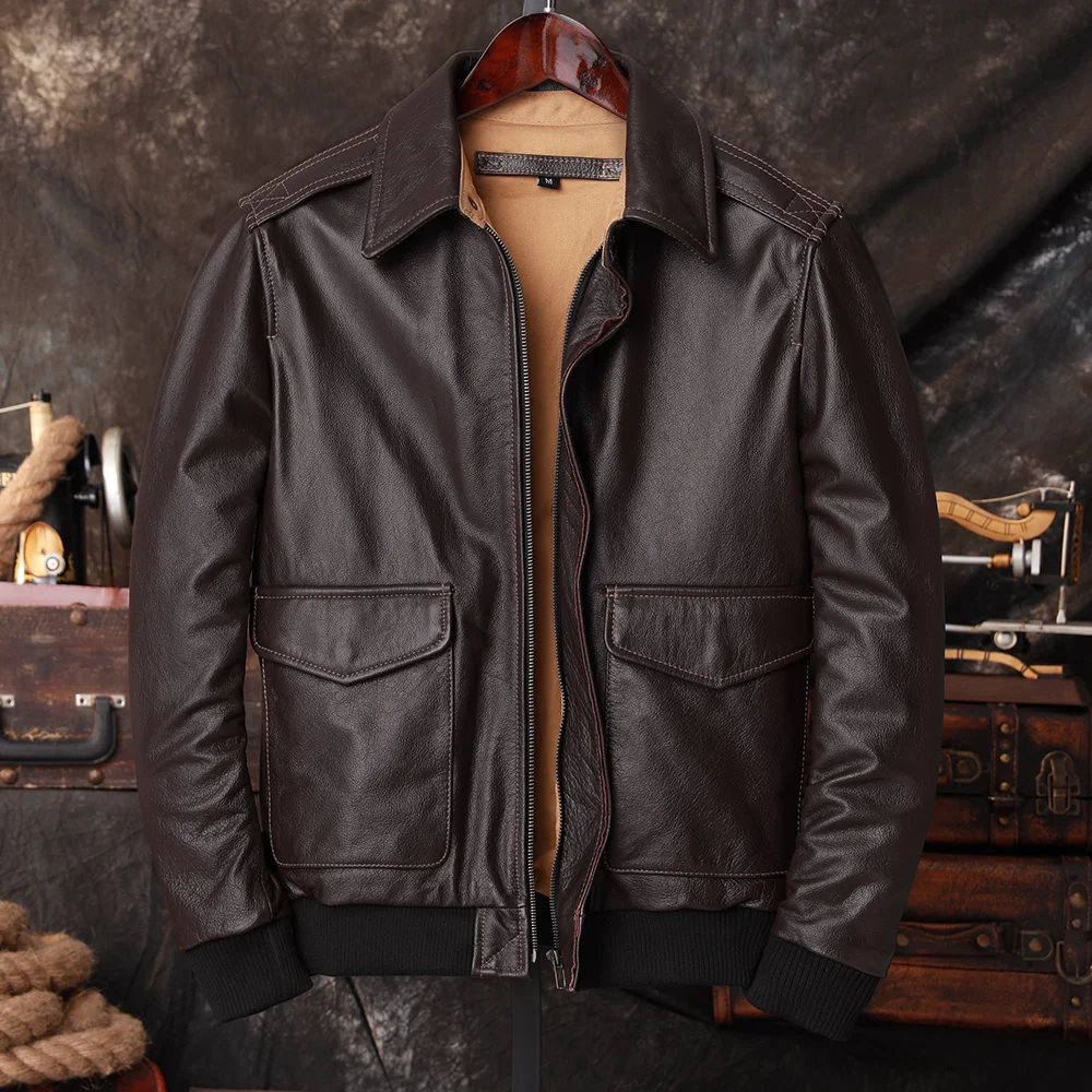 Riding Jacket Leather - Chaqueta de Piloto Bomber A2 de