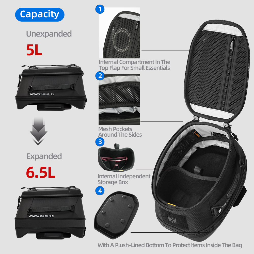 Rhinowalk-bolsa de tanque magn - Magnetic Tank Bag reseña y precio