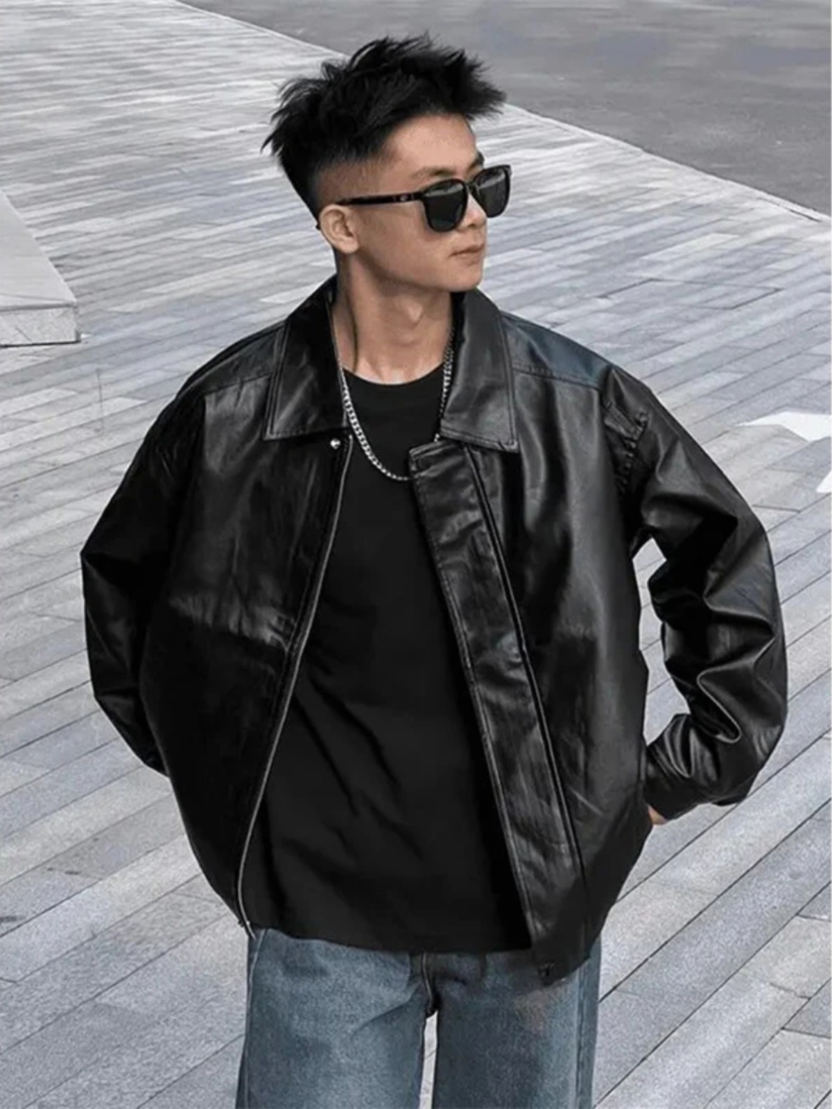 Chaqueta de Cuero PU Negra par - Riding Jacket Leather reseña y precio