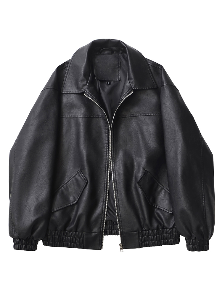 Ailegogo-ropa de calle para mu - Riding Jacket Leather reseña y precio