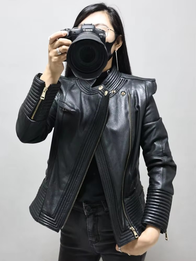 Chaqueta de cuero genuino de o - Riding Jacket Leather reseña y precio