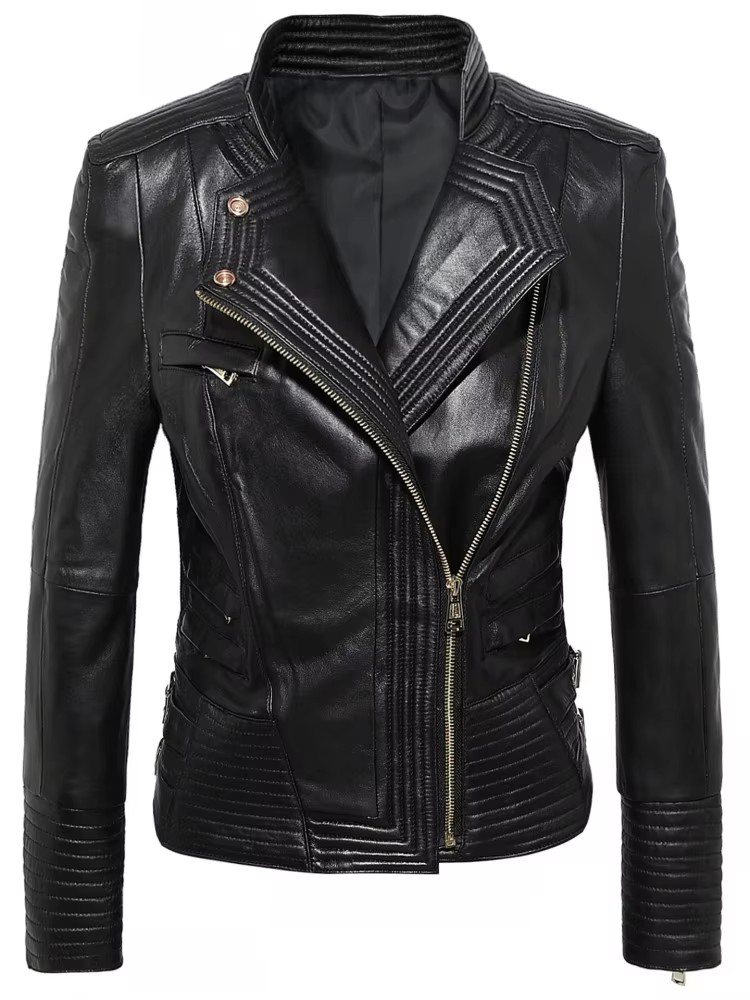 Chaqueta de cuero genuino de o - Riding Jacket Leather reseña y precio