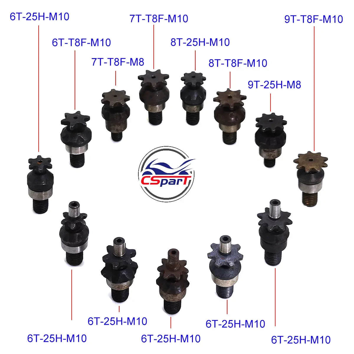 6T 7T 8T 9T 25H T8F M8 M10 caj - Motorcycle Gear Organizer reseña y precio