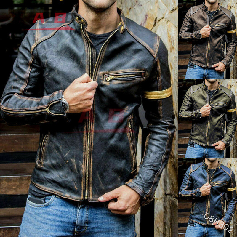 Chaqueta de Cuero Retro para M - Riding Jacket Leather reseña y precio