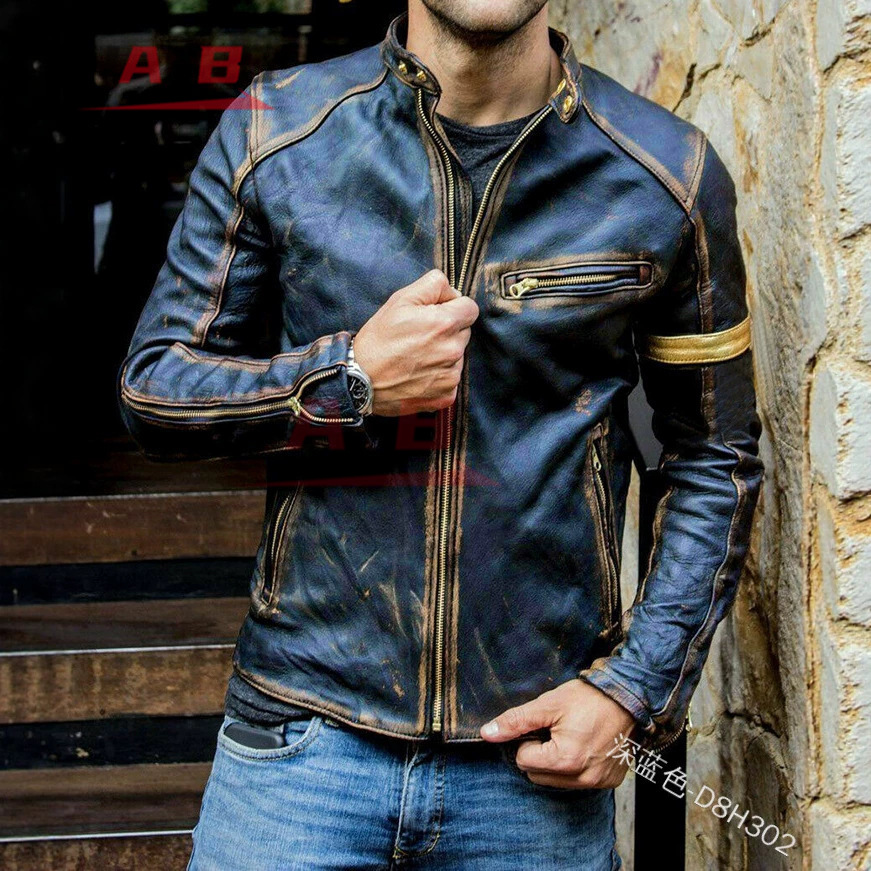 Chaqueta de Cuero Retro para M - Riding Jacket Leather reseña y precio